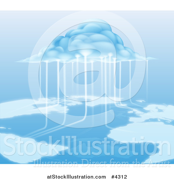 Vector Illustration of a Cloud Computing Information