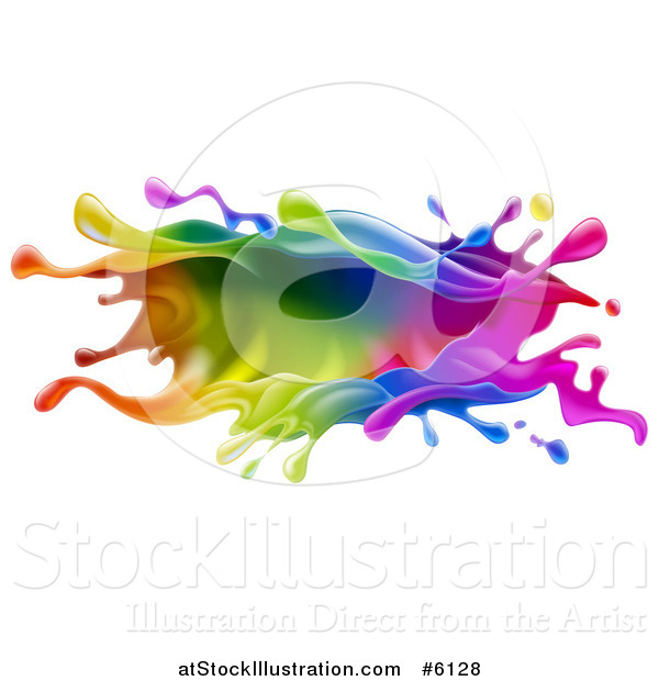Vector Illustration of a Colorful Paint Splash