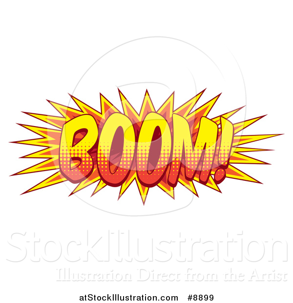 Vector Illustration of a Comic Styled BOOM Explosion