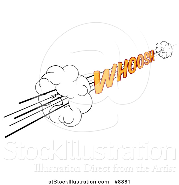 Vector Illustration of a Comic Styled Whoosh Speed Design Element