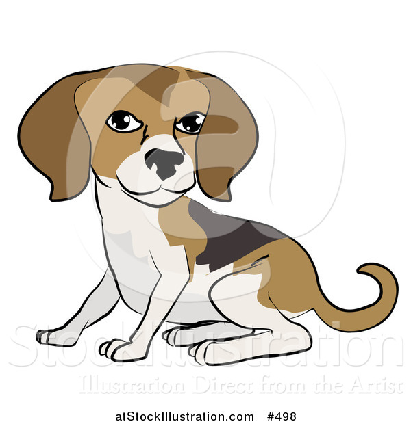 Vector Illustration of a Cute Beagle Dog