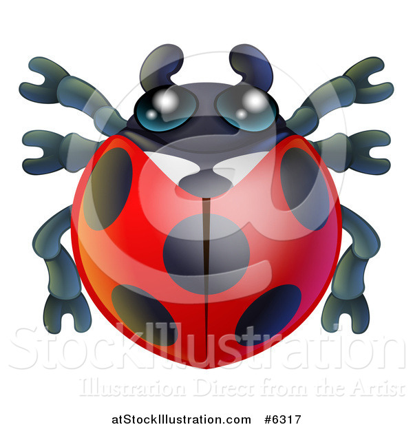 Vector Illustration of a Cute Ladybug