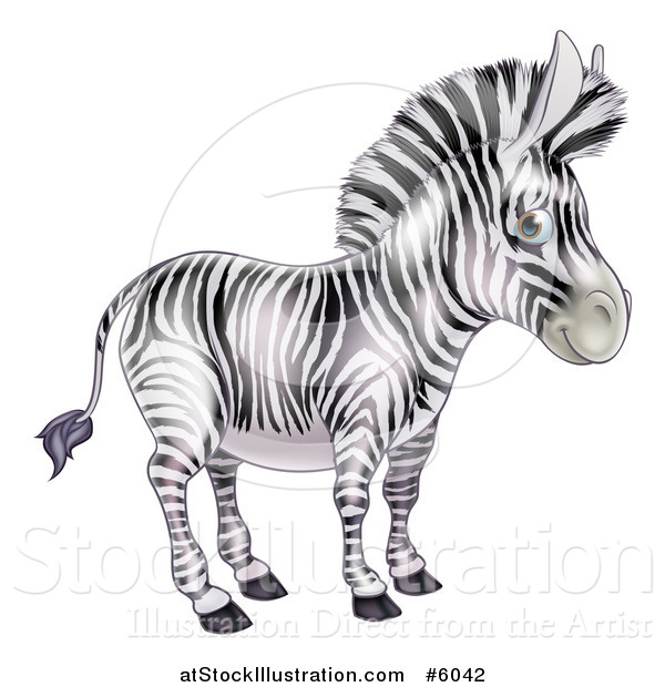 Vector Illustration of a Cute Zebra