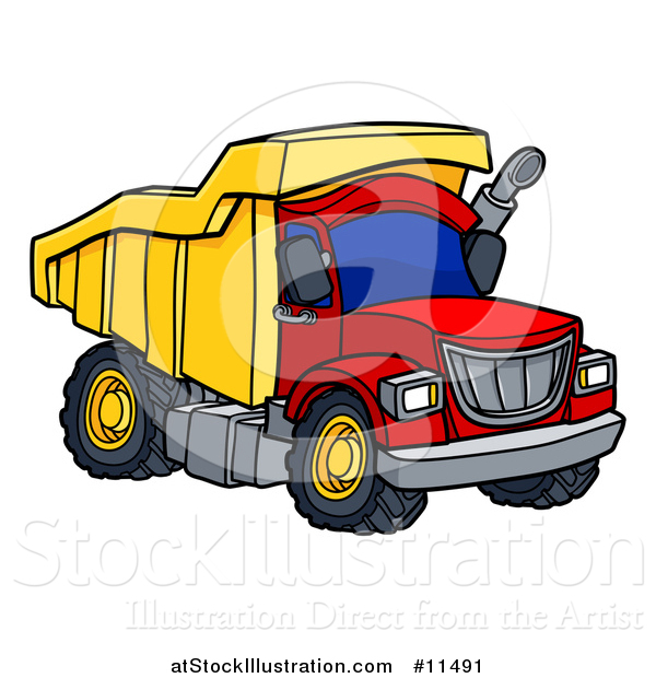 Vector Illustration of a Dumo Truck