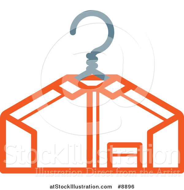 Vector Illustration of a Freshly Laundered Shirt on a Hanger