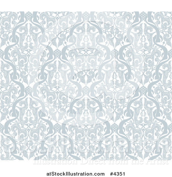 Vector Illustration of a Gray Seamless Middle Eastern Arabic Motif Background Pattern