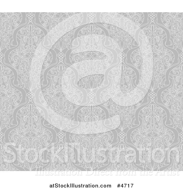 Vector Illustration of a Grayscale Seamless Vintage Intricate Middle Eastern Motif Background Pattern