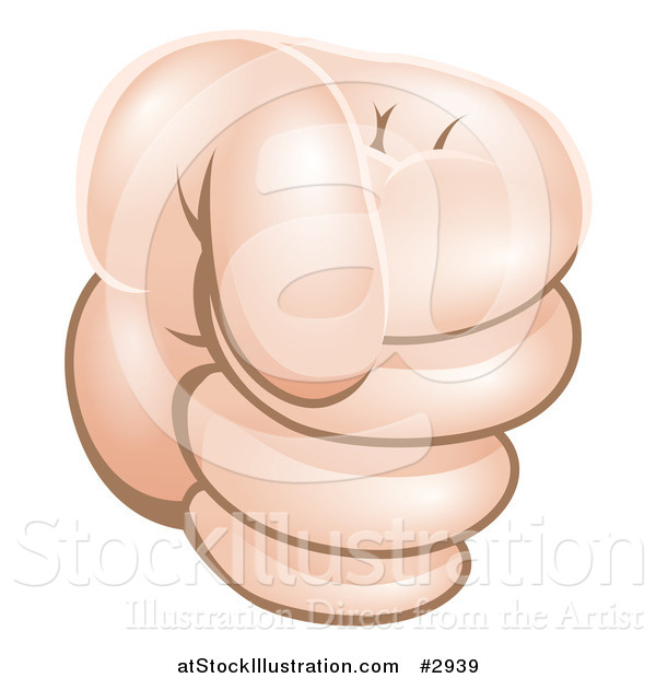 Vector Illustration of a Hand Clenched in a Fist
