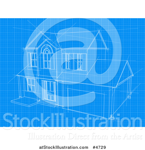 Vector Illustration of a House Blueprint Page
