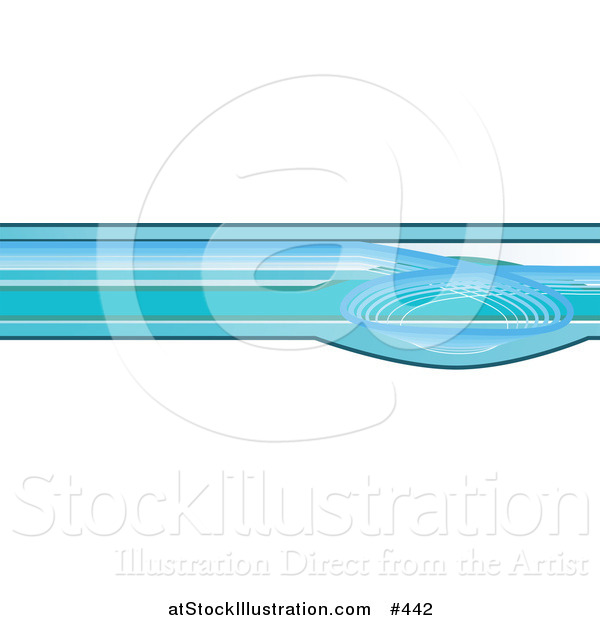 Vector Illustration of a Internet Web Banner with Blue Lines