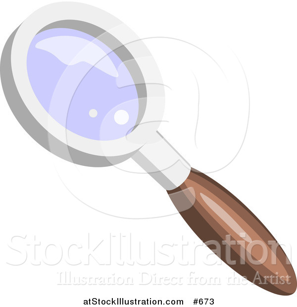 Vector Illustration of a Magnifying Glass