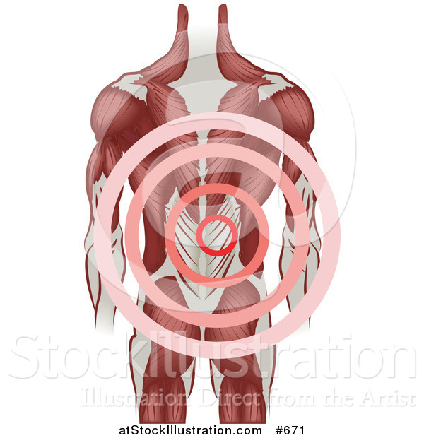 Vector Illustration of a Man with Back Pain
