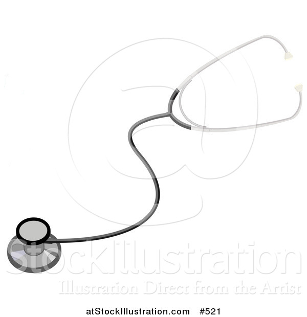 Vector Illustration of a Medical Stethoscope