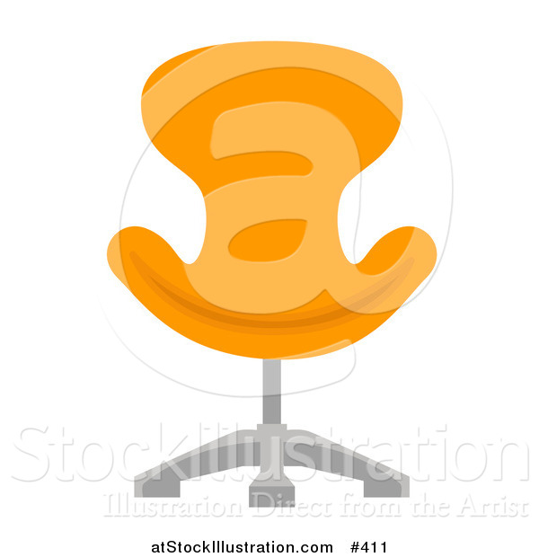 Vector Illustration of a Orange Chair