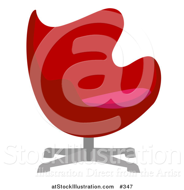 Vector Illustration of a Red Chair
