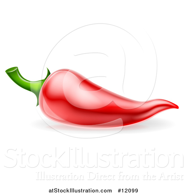 Vector Illustration of a Red Chili Pepper