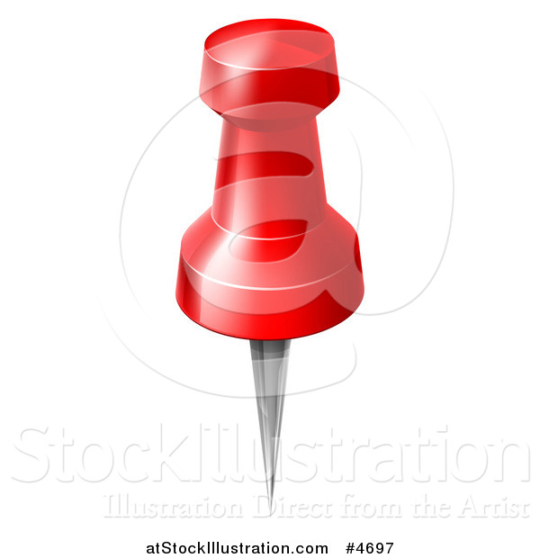 Vector Illustration of a Red Pin