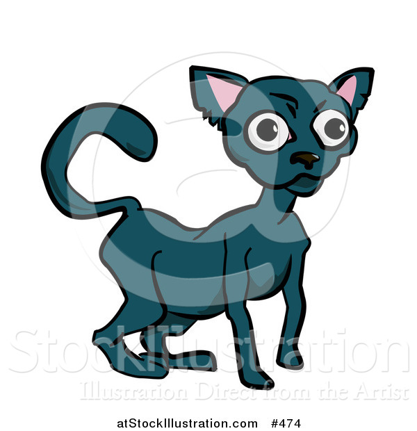 Vector Illustration of a Russian Blue Cat