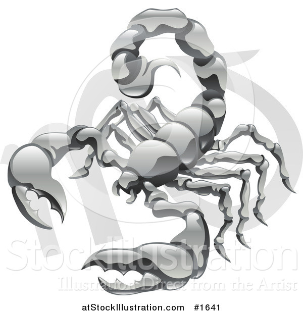 Vector Illustration of a Scorpio the Scorpion with the Zodiac Symbol