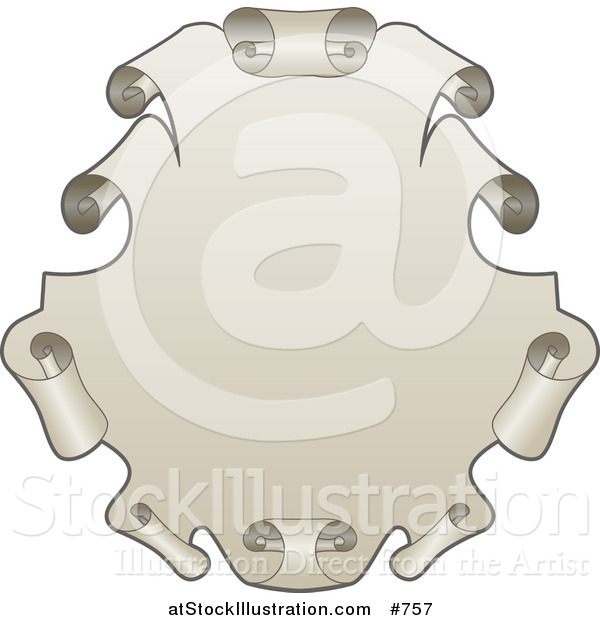 Vector Illustration of a Scroll Frame