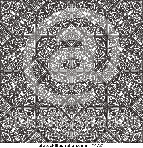 Vector Illustration of a Seamless Vintage Intricate Middle Eastern Motif Background Pattern