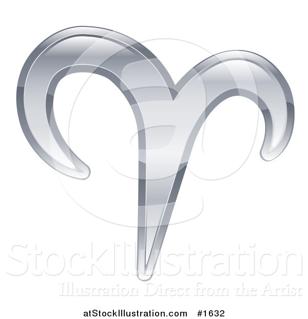 Vector Illustration of a Shiny Silver Virgo Zodiac Astrology Symbol
