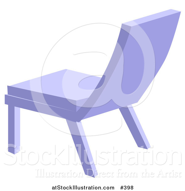 Vector Illustration of a Simple Blue Chair