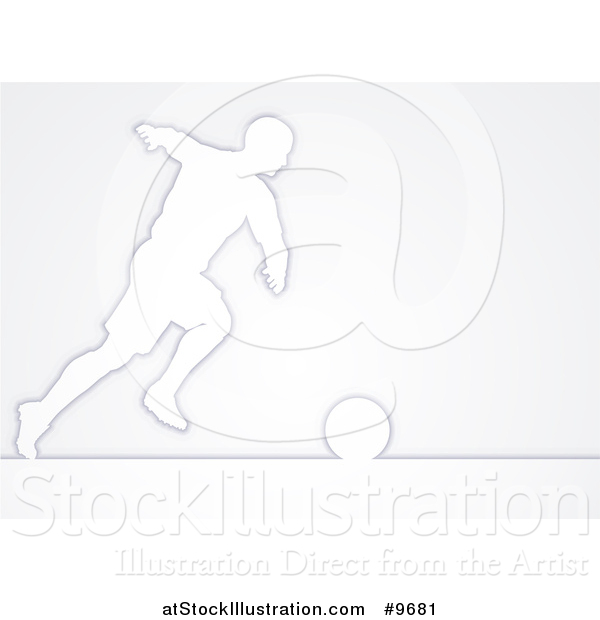 Vector Illustration of a Soccer Football Player About to Kick the Ball