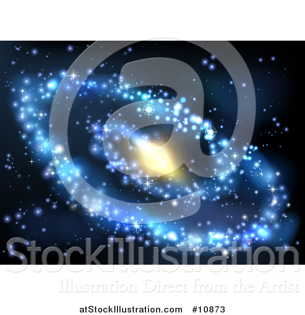 Vector Illustration of a Spiral Galaxy Background