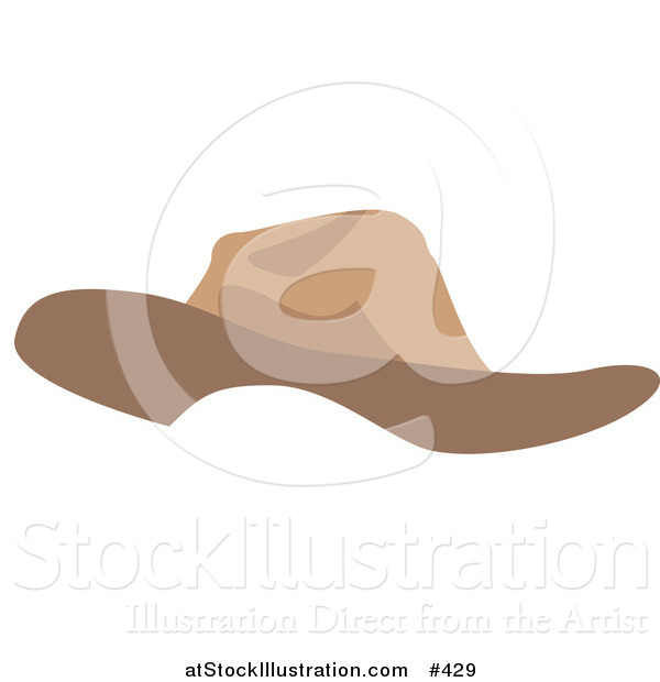 Vector Illustration of a Tan Hat