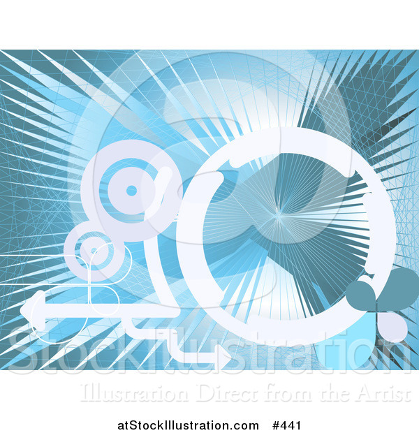 Vector Illustration of a White, Gray and Blue Internet Background