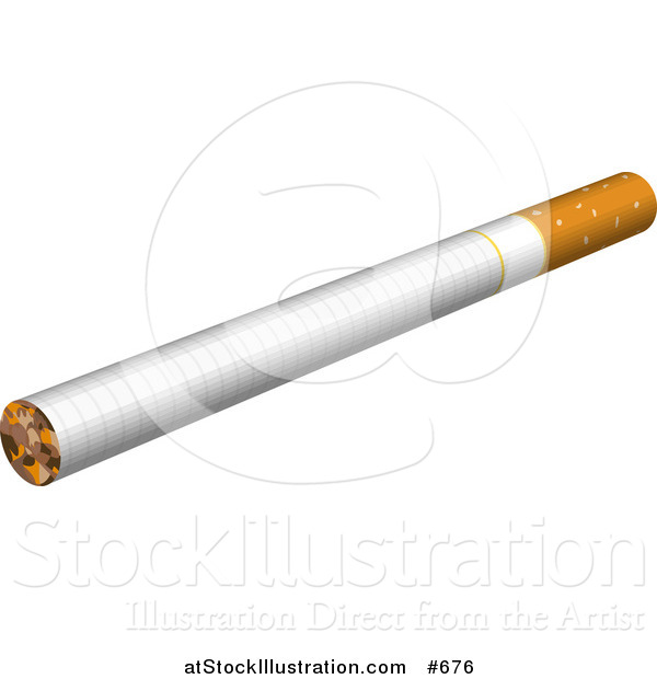 Vector Illustration of a Whole Cigarette