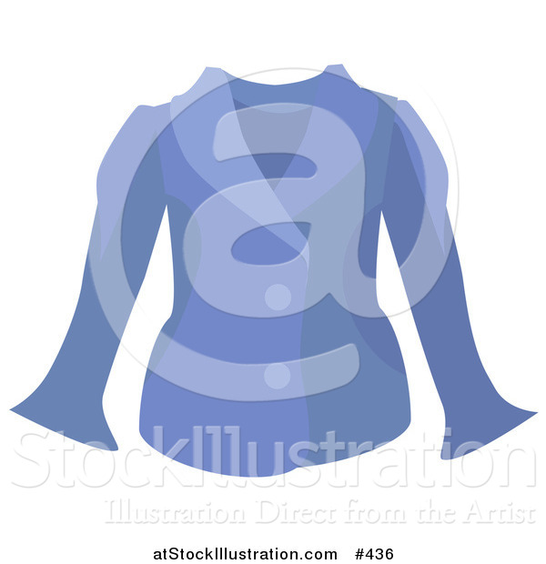 Vector Illustration of a Woman's Blue Jacket