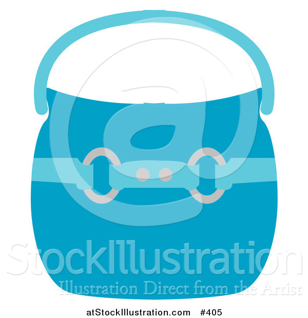 Vector Illustration of a Woman's Blue Purse