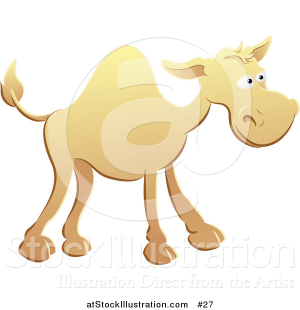 Vector Illustration of a Yellow Camel