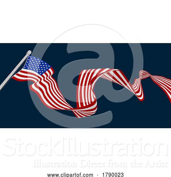 Vector Illustration of American Flag Design