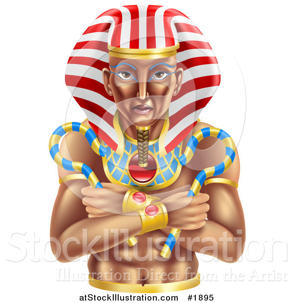 Vector Illustration of an Ancient Egyptian Pharaoh