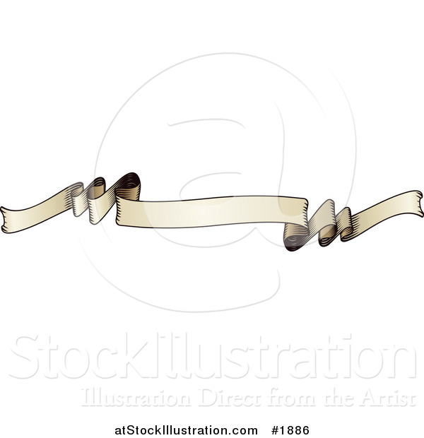 Vector Illustration of an Antique Ribbon Banner