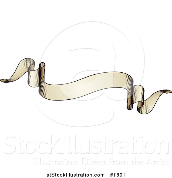 Vector Illustration of an Antique Ribbon Banner