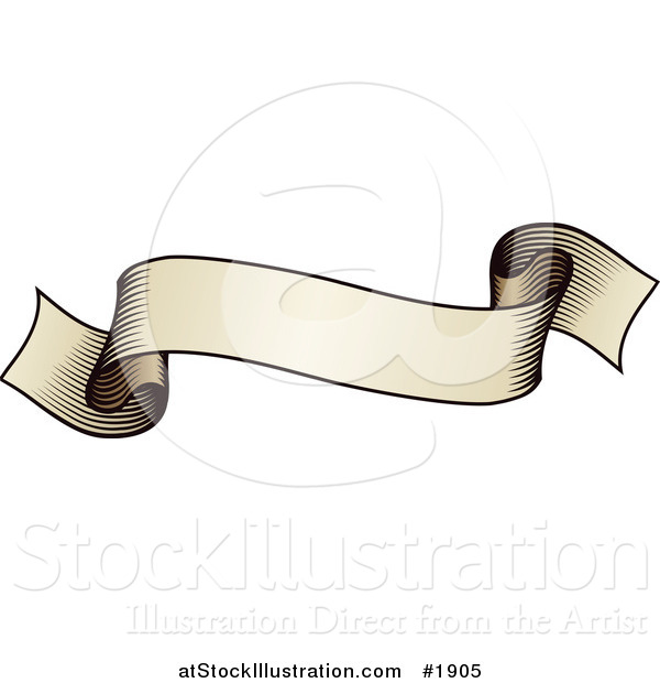 Vector Illustration of an Antique Ribbon Banner