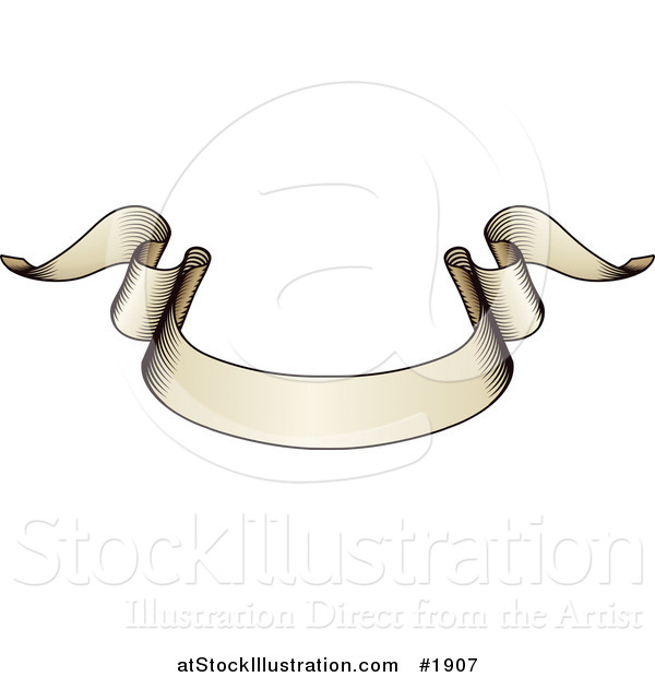 Vector Illustration of an Antique Ribbon Banner