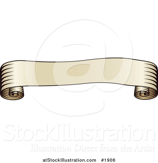 Vector Illustration of an Antique Scroll Banner