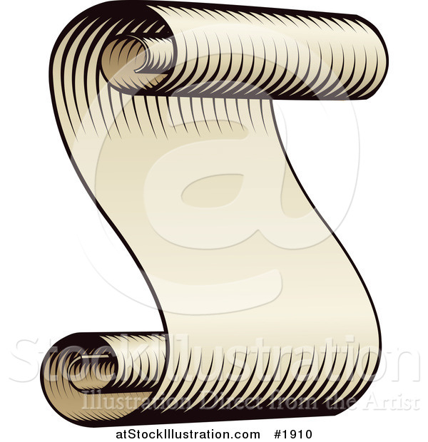 Vector Illustration of an Antique Scroll Banner