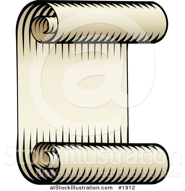 Vector Illustration of an Antique Scroll Banner