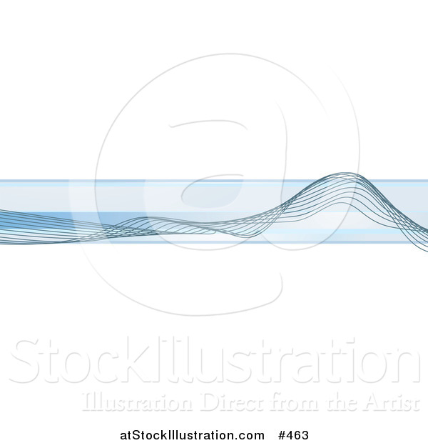Vector Illustration of an Internet Web Banner with Lines and a Blue Background