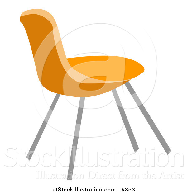 Vector Illustration of an Orange Chair
