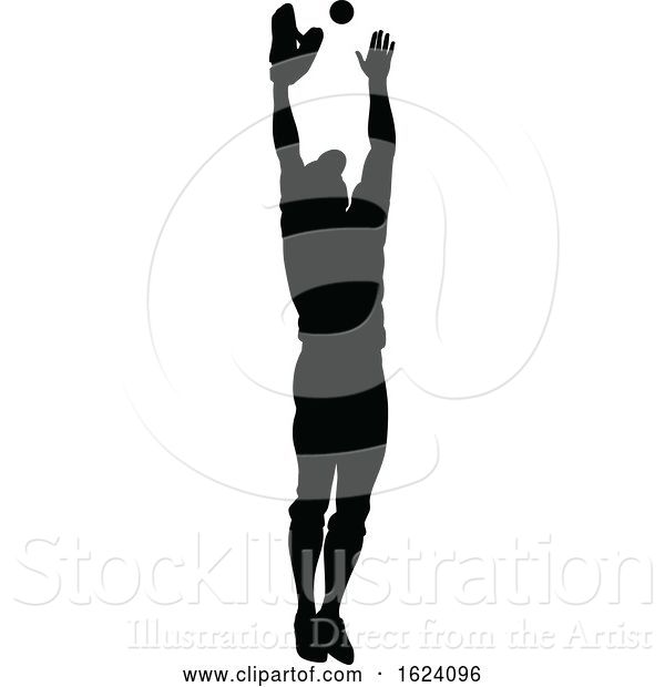 Vector Illustration of Baseball Player Silhouette