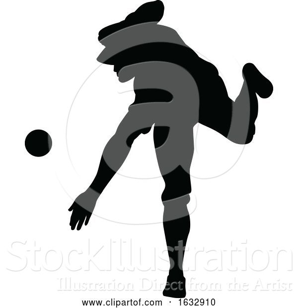 Vector Illustration of Baseball Player Silhouette