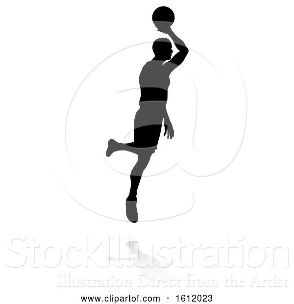 Vector Illustration of Basketball Player Silhouette