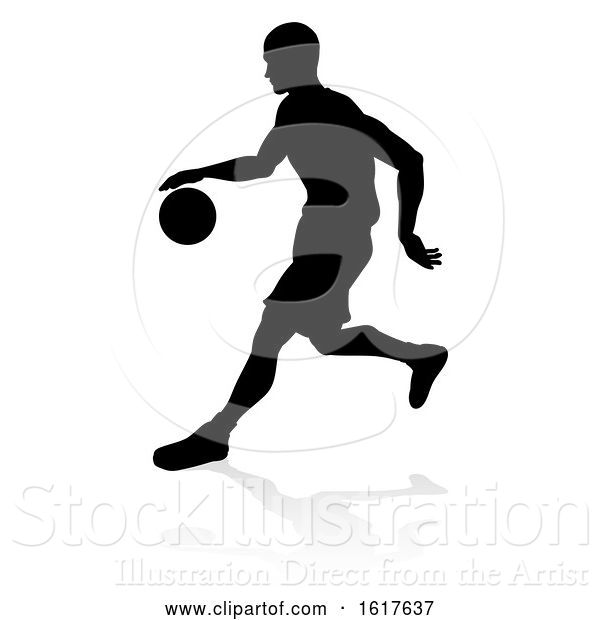 Vector Illustration of Basketballl Player Silhouette